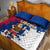 Liberia Christmas Quilt Bed Set with Santa Claus Map Graphic and Red Blue Festive - Wonder Print Shop