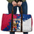 Liberia Christmas Travel Bag with Santa Claus Map Graphic and Red Blue Festive - Wonder Print Shop
