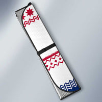 Liberia Christmas Auto Sun Shade with Red Wildlife Silhouettes and White Blue Holiday - Wonder Print Shop