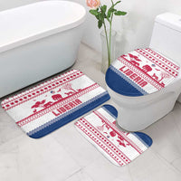 Liberia Christmas Bathroom Set with Red Wildlife Silhouettes and White Blue Holiday - Wonder Print Shop