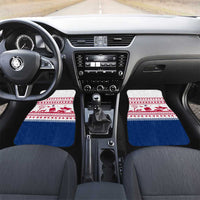 Liberia Christmas Car Mats with Red Wildlife Silhouettes and White Blue Holiday - Wonder Print Shop