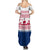 Liberia Christmas Family Matching Summer Maxi Dress and Hawaiian Shirt with Red Wildlife Silhouettes and White Blue Holiday - Wonder Print Shop