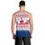 Liberia Christmas Men Tank Top with Red Wildlife Silhouettes and White Blue Holiday - Wonder Print Shop