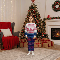 Liberia Christmas Pajama Set with Red Wildlife Silhouettes and White Blue Holiday - Wonder Print Shop