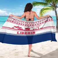 Liberia Christmas Sarong with Red Wildlife Silhouettes and White Blue Holiday - Wonder Print Shop