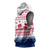 Liberia Christmas Sleeveless Hoodie with Red Wildlife Silhouettes and White Blue Holiday - Wonder Print Shop
