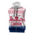 Liberia Christmas Sleeveless Zip Hoodie with Red Wildlife Silhouettes and White Blue Holiday - Wonder Print Shop