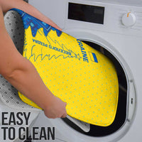 Ukraine Christmas Bathroom Set with Yellow and Blue Tree Design and Traditional Embroidery - Wonder Print Shop