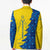 Ukraine Christmas Blazer with Yellow and Blue Tree Design and Traditional Embroidery - Wonder Print Shop