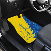 Ukraine Christmas Car Mats with Yellow and Blue Tree Design and Traditional Embroidery - Wonder Print Shop