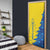 Ukraine Christmas Door Cover with Yellow and Blue Tree Design and Traditional Embroidery - Wonder Print Shop