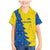Ukraine Christmas Family Matching Mermaid Dress and Hawaiian Shirt with Yellow and Blue Tree Design and Traditional Embroidery - Wonder Print Shop
