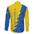 Ukraine Christmas Family Matching Puletasi and Hawaiian Shirt with Yellow and Blue Tree Design and Traditional Embroidery - Wonder Print Shop