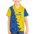 Ukraine Christmas Family Matching Summer Maxi Dress and Hawaiian Shirt with Yellow and Blue Tree Design and Traditional Embroidery - Wonder Print Shop