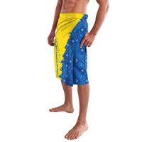 Ukraine Christmas Lavalava with Yellow and Blue Tree Design and Traditional Embroidery - Wonder Print Shop