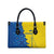 Ukraine Christmas Leather Bag with Yellow and Blue Tree Design and Traditional Embroidery - Wonder Print Shop