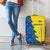 Ukraine Christmas Luggage Cover with Yellow and Blue Tree Design and Traditional Embroidery - Wonder Print Shop