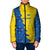 Ukraine Christmas Padded Jacket with Yellow and Blue Tree Design and Traditional Embroidery - Wonder Print Shop