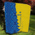 Ukraine Christmas Quilt with Yellow and Blue Tree Design and Traditional Embroidery - Wonder Print Shop