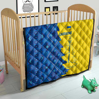 Ukraine Christmas Quilt with Yellow and Blue Tree Design and Traditional Embroidery - Wonder Print Shop