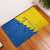 Ukraine Christmas Rubber Doormat with Yellow and Blue Tree Design and Traditional Embroidery - Wonder Print Shop