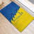 Ukraine Christmas Rubber Doormat with Yellow and Blue Tree Design and Traditional Embroidery - Wonder Print Shop