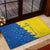 Ukraine Christmas Rubber Doormat with Yellow and Blue Tree Design and Traditional Embroidery - Wonder Print Shop