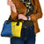 Ukraine Christmas Shoulder Handbag with Yellow and Blue Tree Design and Traditional Embroidery - Wonder Print Shop