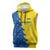 Ukraine Christmas Sleeveless Hoodie with Yellow and Blue Tree Design and Traditional Embroidery - Wonder Print Shop