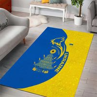 Ukraine Christmas Area Rug with Howling Wolf Sunflower Tree and Traditional Ornament Design - Wonder Print Shop
