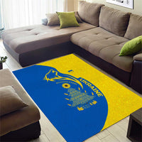 Ukraine Christmas Area Rug with Howling Wolf Sunflower Tree and Traditional Ornament Design - Wonder Print Shop