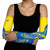 Ukraine Christmas Arm Sleeves with Howling Wolf Sunflower Tree and Traditional Ornament Design - Wonder Print Shop