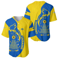 Ukraine Christmas Baseball Jersey with Howling Wolf Sunflower Tree and Traditional Ornament Design - Wonder Print Shop