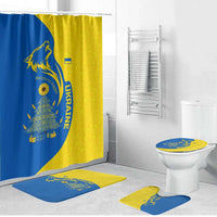 Ukraine Christmas Bathroom Set with Howling Wolf Sunflower Tree and Traditional Ornament Design - Wonder Print Shop