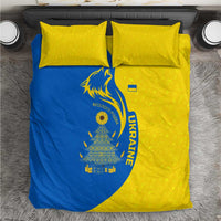 Ukraine Christmas Bedding Set with Howling Wolf Sunflower Tree and Traditional Ornament Design - Wonder Print Shop