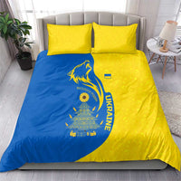 Ukraine Christmas Bedding Set with Howling Wolf Sunflower Tree and Traditional Ornament Design - Wonder Print Shop