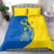 Ukraine Christmas Bedding Set with Howling Wolf Sunflower Tree and Traditional Ornament Design - Wonder Print Shop