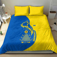 Ukraine Christmas Bedding Set with Howling Wolf Sunflower Tree and Traditional Ornament Design - Wonder Print Shop