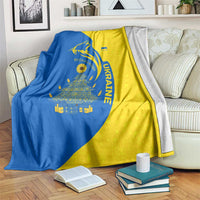 Ukraine Christmas Blanket with Howling Wolf Sunflower Tree and Traditional Ornament Design - Wonder Print Shop