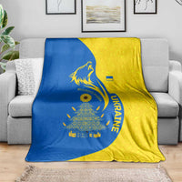 Ukraine Christmas Blanket with Howling Wolf Sunflower Tree and Traditional Ornament Design - Wonder Print Shop