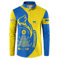 Ukraine Christmas Button Sweatshirt with Howling Wolf Sunflower Tree and Traditional Ornament Design - Wonder Print Shop