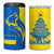 Ukraine Christmas 4 in 1 Can Cooler Tumbler with Howling Wolf Sunflower Tree and Traditional Ornament Design - Wonder Print Shop