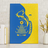 Ukraine Christmas Canvas Wall Art with Howling Wolf Sunflower Tree and Traditional Ornament Design - Wonder Print Shop