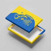 Ukraine Christmas Canvas Wall Art with Howling Wolf Sunflower Tree and Traditional Ornament Design - Wonder Print Shop