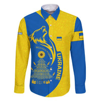 Ukraine Christmas Family Matching Mermaid Dress and Hawaiian Shirt with Howling Wolf Sunflower Tree and Traditional Ornament Design - Wonder Print Shop