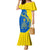 Ukraine Christmas Family Matching Mermaid Dress and Hawaiian Shirt with Howling Wolf Sunflower Tree and Traditional Ornament Design - Wonder Print Shop