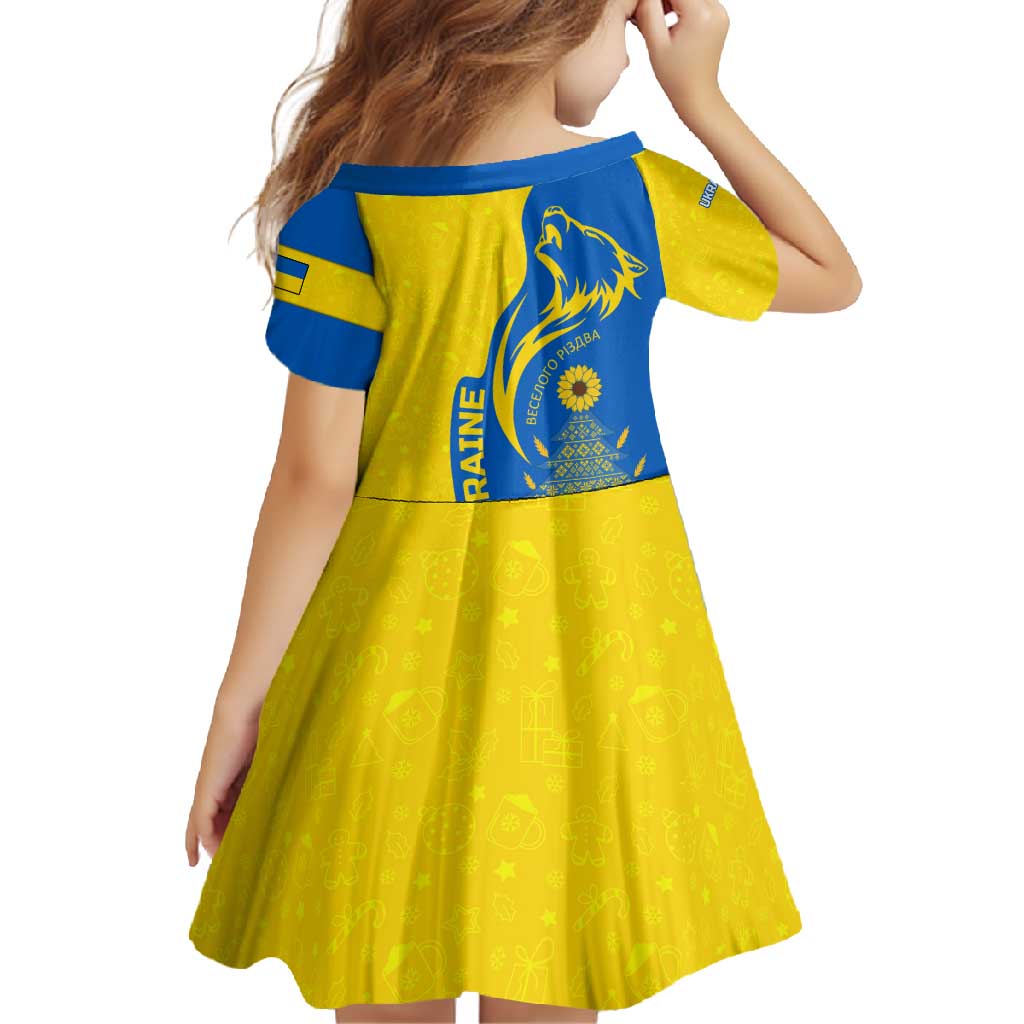 Ukraine Christmas Family Matching Tank Maxi Dress and Hawaiian Shirt with Howling Wolf Sunflower Tree and Traditional Ornament Design - Wonder Print Shop