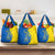 Ukraine Christmas Grocery Bag with Howling Wolf Sunflower Tree and Traditional Ornament Design - Wonder Print Shop