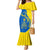 Ukraine Christmas Mermaid Dress with Howling Wolf Sunflower Tree and Traditional Ornament Design - Wonder Print Shop