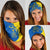 Ukraine Christmas Neck Gaiter with Howling Wolf Sunflower Tree and Traditional Ornament Design - Wonder Print Shop